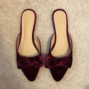 Loft velvet mules
